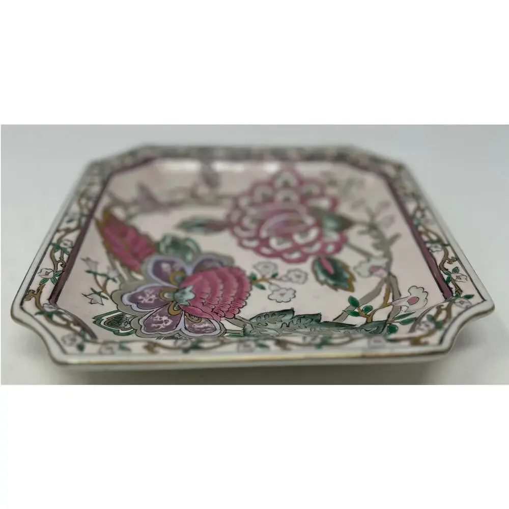 Classic Traditions a JC Penney Exclusive Floral Decor Plate Pink Green‎
